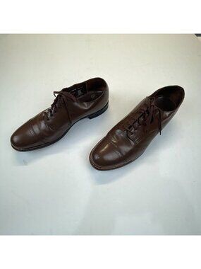 Stacy Adams Mens Size  12 EE  Oxford Shoes Brown Leather Cap Toe Brogue